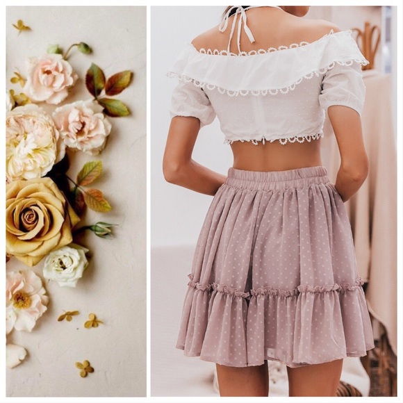 *CLEARANCE* The Ellie Dusty Rose Mini Skirt - Picture 4 of 8